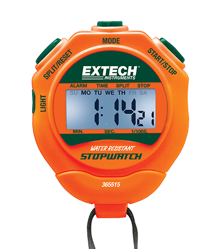 Extech 365515: Arkadan Aydınlatmalı Ekranlı Kronometre / Saat