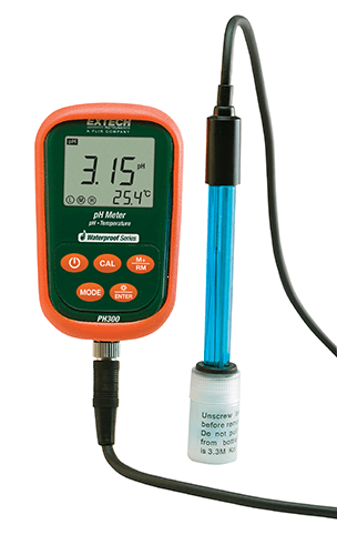 Extech PH300: Su geçirmez pH / mV / Sıcaklık Seti