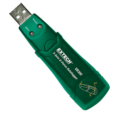 Extech VB300: 3 Eksenli G-Force USB Datalogger